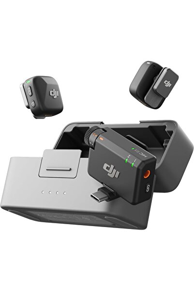 DJI ميكروفون صغير (2TX + 1RX + علبة شحن)