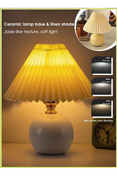 Generic Table Lamp USB Desk Lamp Ceramic Bedside Lamp Modern Retro Nordic Nig...