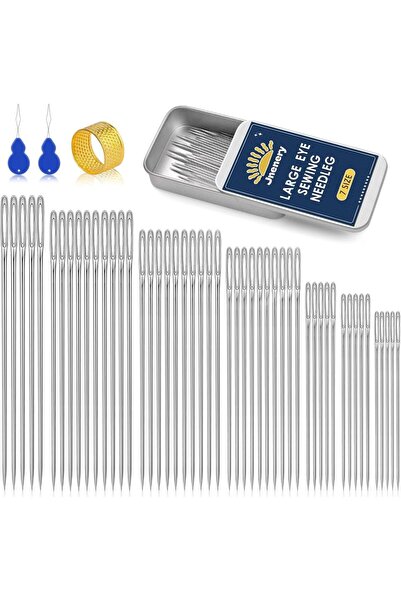choice2 50pcs MIUSIE 35/50/70Pcs Hand Sewing Needles 7 Sizes Large Eye Sewing...