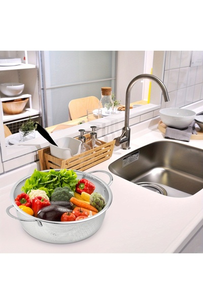 Choice1 middle Kitchen Colander Fruit Wash Strainer Stainless Steel Strainer ...