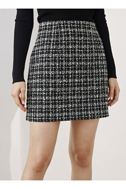 2Xtremz Checked Tweed Mini Skirt