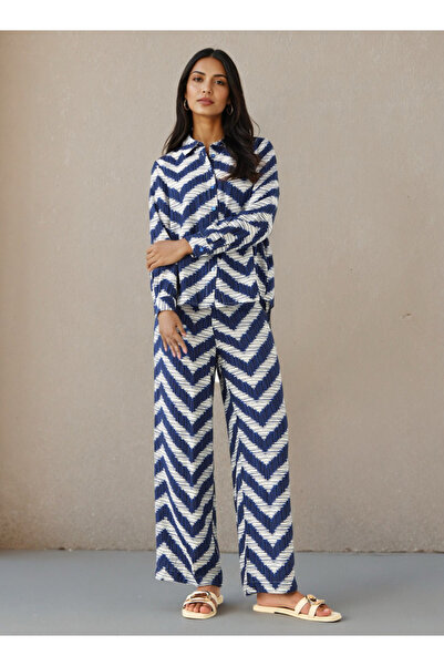 FAV Coord Set with Shirt & Wide Leg Pants