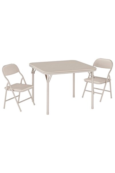 Garvee Folding Kids Table and Chairs Set - Adjustable Height Toddler Activity...