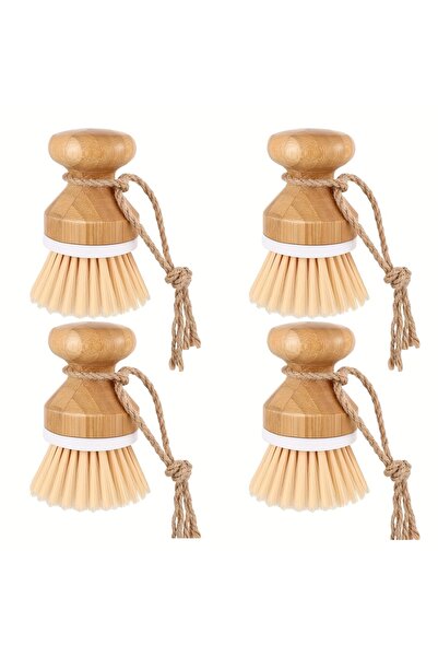 Choice1 4Pcs 1/2/3/4Pcs Bamboo Dish Scrub Brush Natural Wooden Kitchen Cleani...