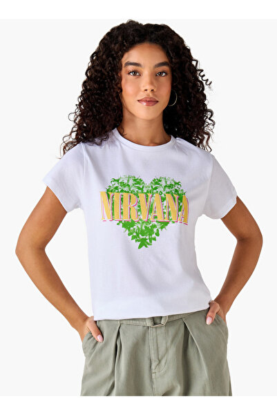 SP Characters تيشيرت قطني بقصة عادية مزين بطبعة نيرفانا