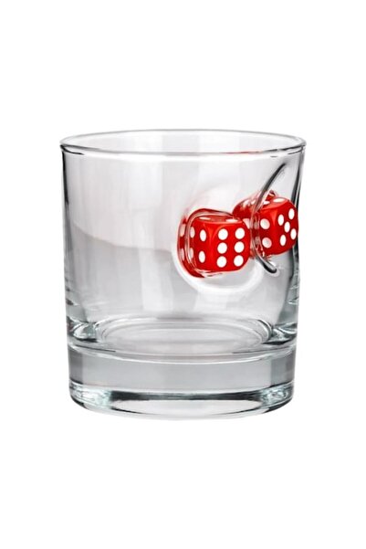 Handife Whisky Glass with Integrated Dice, Thick Glass, Unique Design