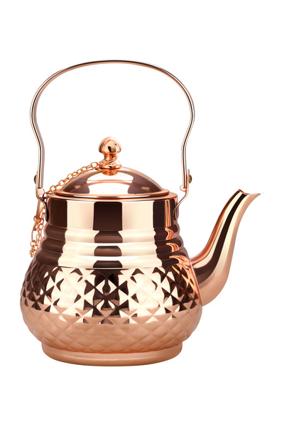 AL SANIDI ابريق شاي ستانلس ستيل، براد شاي، نحاسي، سعة 1.8 لتر