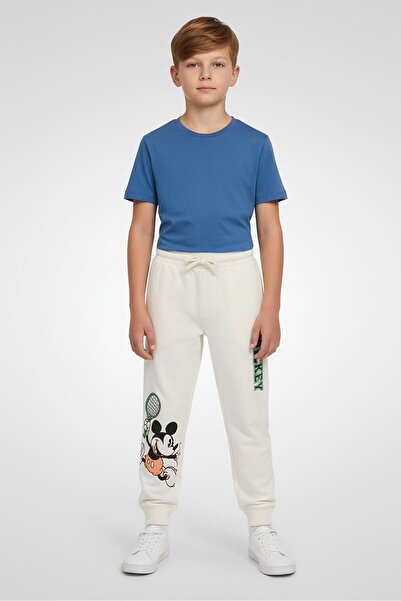 Disney x Mickey And Friend Kids Boy Graphic Print Jogger Pants, White