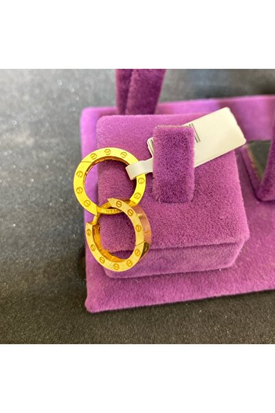 paksoy kuyumculuk 22 Ayar Altın Halka Küpe Zahit Geyik Modern Tasarım 3.76gr ...