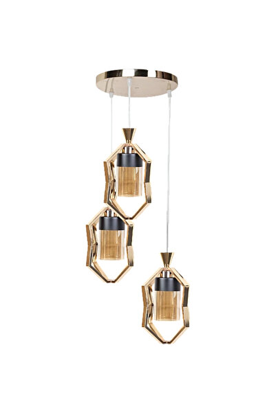 Humer علاقي مودرن ذهبي E27*3