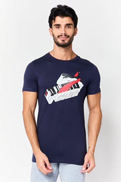 Puma Men Sportswear Fit Short Sleeve Outdoor T-shirt, Navy