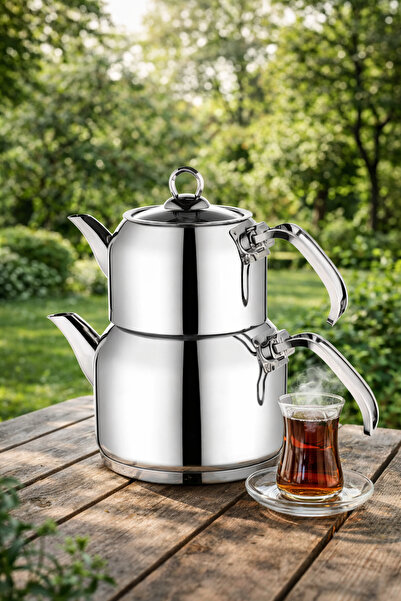 COCİNERO 8090 Sevilla Xl Çelik Sap Çaydanlık Takımı