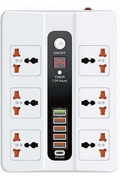 Hope شريط الطاقة مزود بحماية من زيادة التيار الكهربائي ومنفذ USB