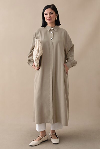 InStyle Shirt Collar Mink Casual Tunic