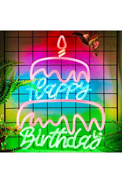 Slasa لافتة نيون LED لعيد ميلاد سعيد، مقاس 41 × 31 سم، مصباح جداري LED قابل ل...