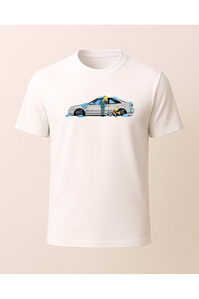 Ebiidesign Civic Baskılı T-Shirt