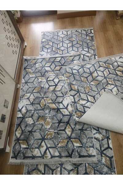 AKSU VİTRA modern yıkanabilir yumuşak yatak odası takımı hol halı yolluk100x2...