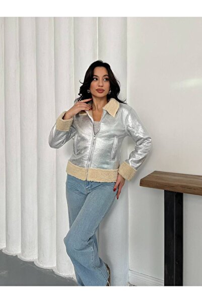 MIZUKI KÜRKLÜ PARLAK KISA MONT