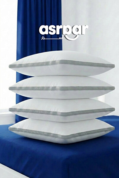 Asraar 4 Piece | Luxury Sleeping Pillow with Microfiber Filling and Elegant G...