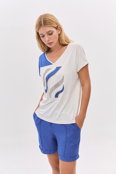 DAIDO Bsn stoned v-neck t-shirt