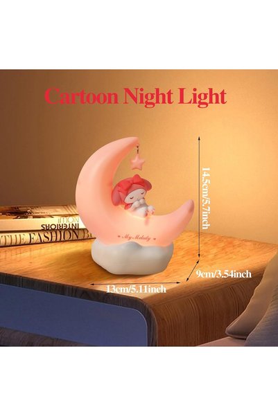 NETAVANTAJ Ay Üzerinde Uyuyan My Melody Şarjlı Mini Gece Lambası