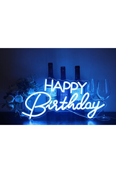 Slasa Happy Birthday LED Neon Sign 56x35 cm, Dimmable Wall LED Light for Cele...
