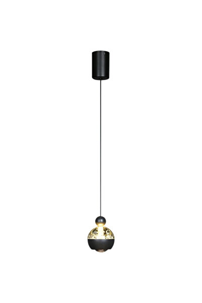 Humer Modern gray pendant light with yellow W5 lighting