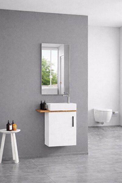 Gold Ban-yom NICCI 60 BEYAZ MDF Banyo Mobilyası Seti