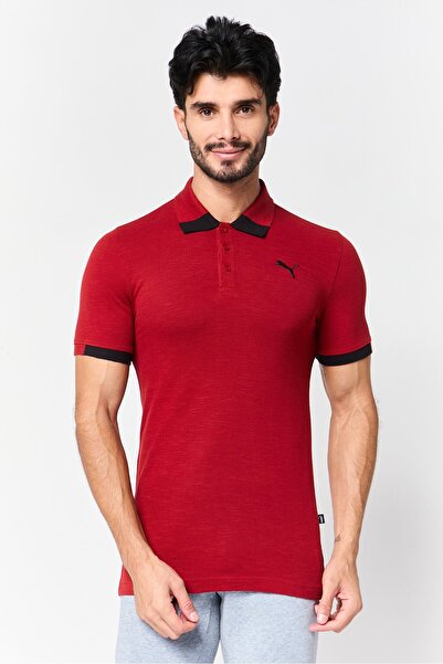 Puma Men Sportswear Fit Short Sleeve Outdoor Polo Shirt, Red