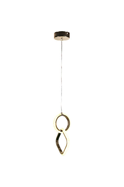 Humer Modern gold-colored pendant light with 3 lights, 9 watts each