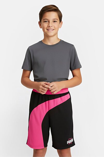Puma Kids Boy Brand Logo Basketball Shorts, Multicolor