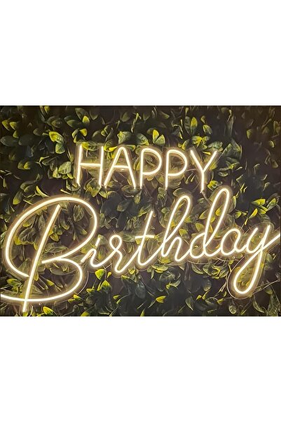 Slasa Happy Birthday LED Neon Sign 41x31 cm, Dimmable LED Wall Light for Parties