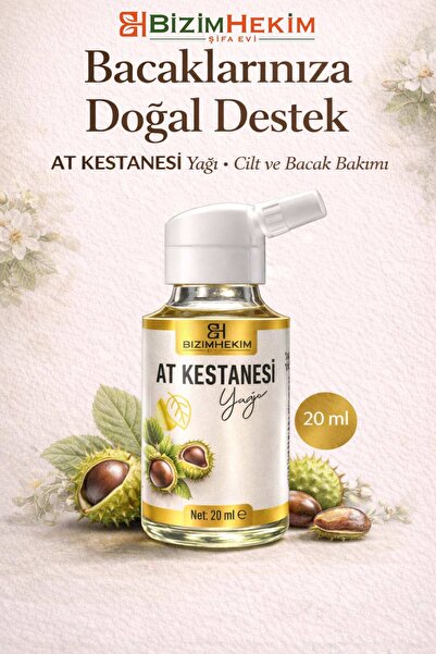 BİZİMHEKİM ŞİFA EVİ BizimHekim At Kestanesi Yağı 20 ml Cilt & Bacak Bakım Yağı