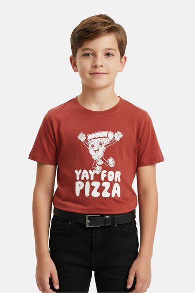 The Children's Place Kids Boy Crew Neck Graphic Print Short Sleeve T-Shirt, Rust