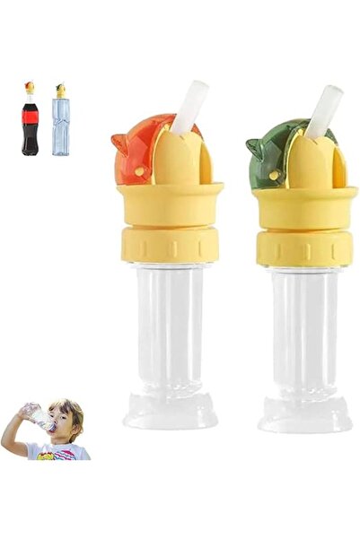 Arabest 2 PCS Children Beverage Water Bottle Straw Lid,2 In 1 Spill Proof Wat...