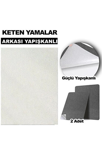 FIXALL ADHESIVE PRODUCTS Keten Kumaş Tamir Yamaları Arkası Yapışkanlı 22 x 33...