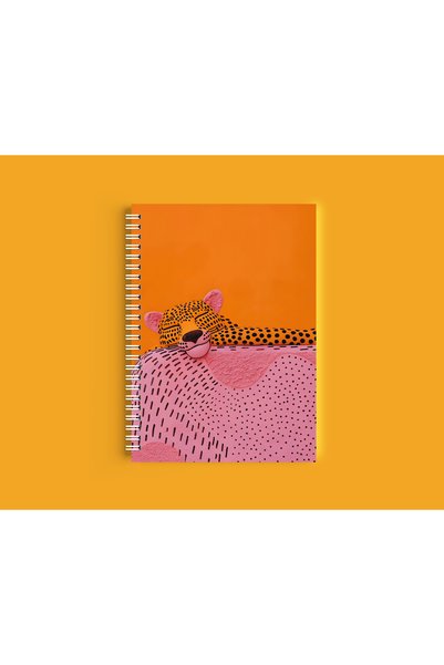 ARTHOUSECOLLECTIVE A4 Spiral Notebook - Unlined School Notebook - 80 Sheets / 160 Pages - Leopard Poster Cover