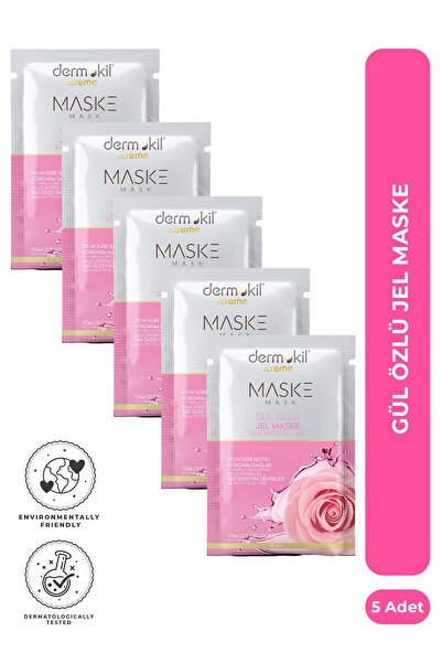 Dermokil Aydınlatıcı Gül Özlü Jel Maske 15 ml x 5 Adet