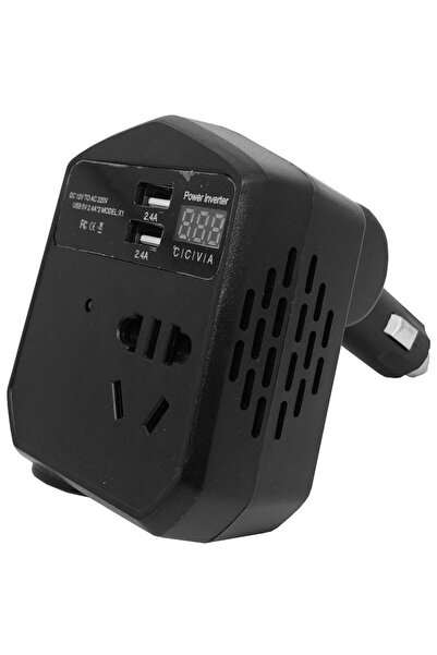 OEM Invertor de tensiune, 12 V - 120 W, 24 V - 60 W - 220 V, 2 x 5 V/2,4 A, USB