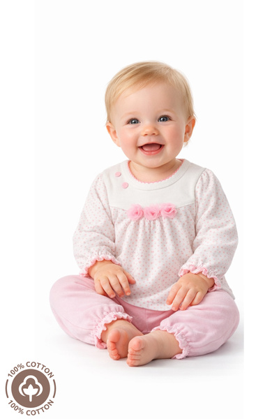 Miniel Baby Girl 100% Cotton Baby Set