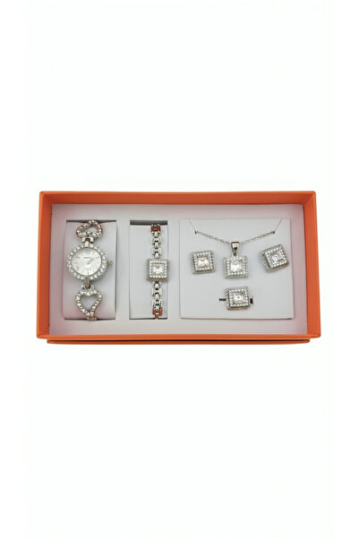 Boutique Elegant women's accessory set in silver