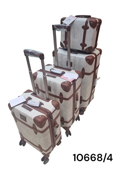LAVELLO MORANO Classic Murano 4-Piece Luggage Set with Spinner Wheels and Sec...