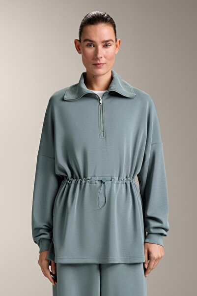 Oysho Half-zip sweatshirt with soft-touch modal