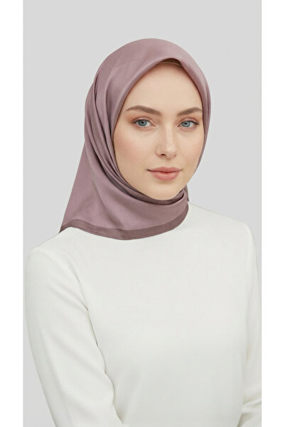 Karaca Eșarfă simplă din poliester twill - Roz prăfuit/Bej