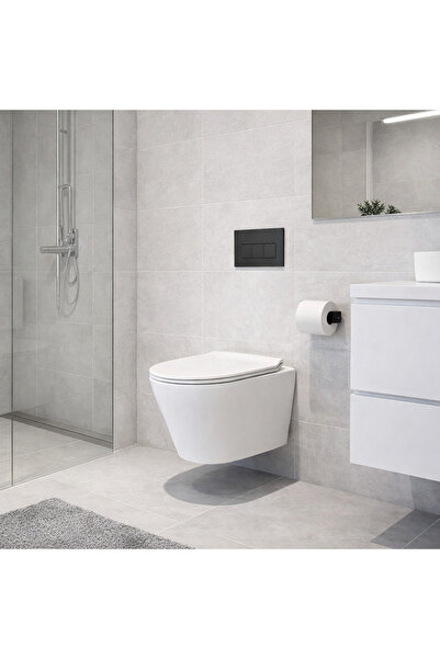 Saudia مرحاض معلق أبيض للحمام – صناعة سعودية مقاس 18