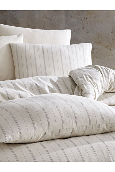 NazeninHome Σετ Παπλωματοθήκη PureTouch με Φυσικό Βαμμένο Νήμα, Διπλό, 100% Β...