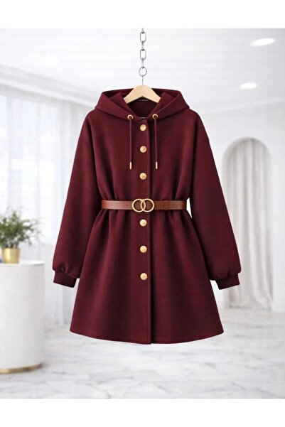 modasindoma Women's Three-Thread Belt Jacket