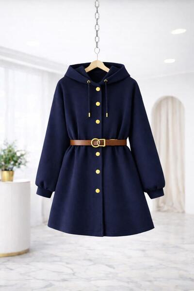 modasindoma Women's Three-Thread Belt Jacket