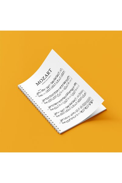 ARTHOUSECOLLECTIVE A4 Spiral Notebook - Unlined School Notebook - 80 Sheets / 160 Pages - Mozart Poster Cover