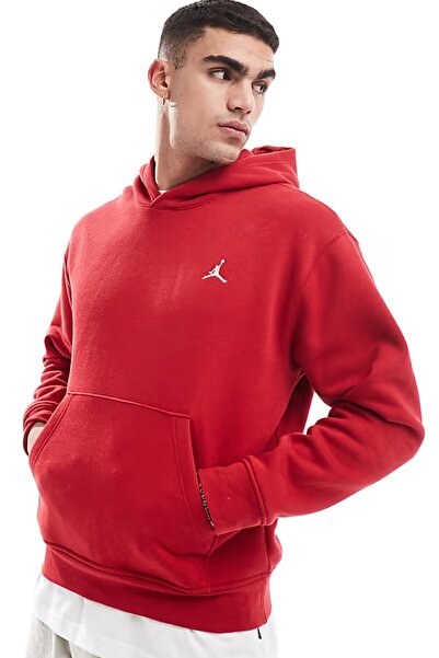 Nike Hanorac pentru bărbați Jordan Essentials Fleece cu glugă Swea tricou Roșu